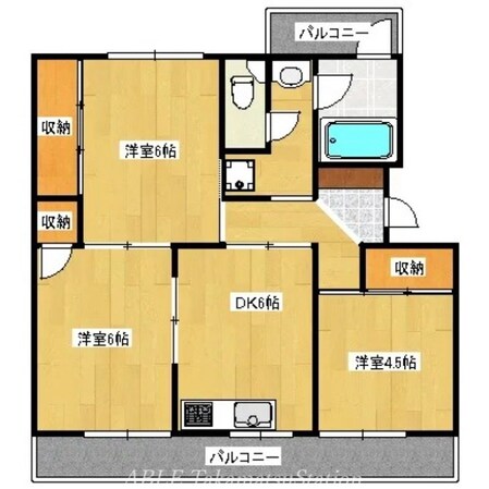 屋島パークハイツの物件間取画像